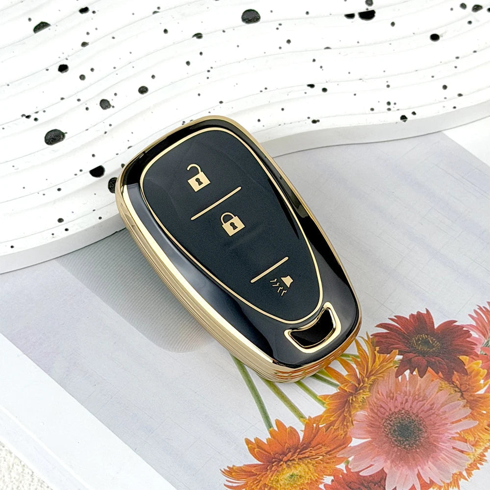 TPU Car Key Fob Cover Case for Chevrolet 2017-2019 Chevy Malibu Camaro Cruze Traverse Sonic Volt Bolt Equinox Spark Blazer Onix CM World