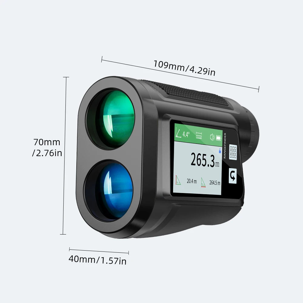 NOHAWK Multi-function Golf Rangefinder, Side Screen Display And Voice Announcement,  Flag Lock Vibration for Golfers And Hunters CM World