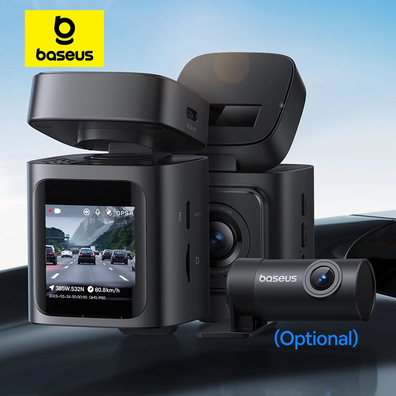 Baseus 3K Dash Cam VD1 Front and Rear Cam HD Built-in GPS Galileo Supercapacitor Car DVR Car Camera Recorder Support 24H Parking Car Mobile World