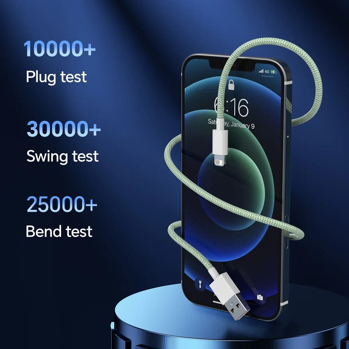 USB Cable For iPhone 14 13 12 11 Pro Max Xs 8 Plus iPad Macbook Wire 3A Fast Charging Type C To Lighting Data Cord