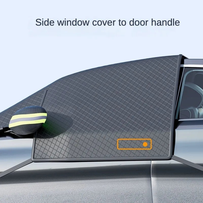 New Winter Snow-Proof Car Sunshade and Snow Shield, Extended and Thickened for Winter, Sunshade for Front Windshield, Snow Cover, Frost and Freeze Protection for Vehicles CM World