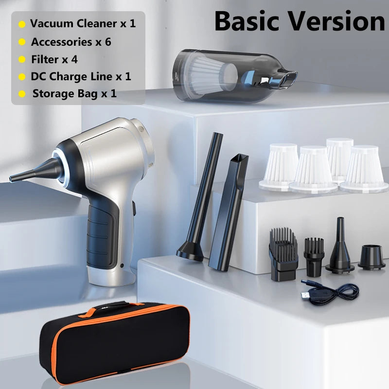 95000Pa Wireless Car Vacuum Cleaner Strong Suction Handheld Auto Vacuum Home &amp Car Dual Use Mini Vacuum Cleaner HomeAppliance CM World