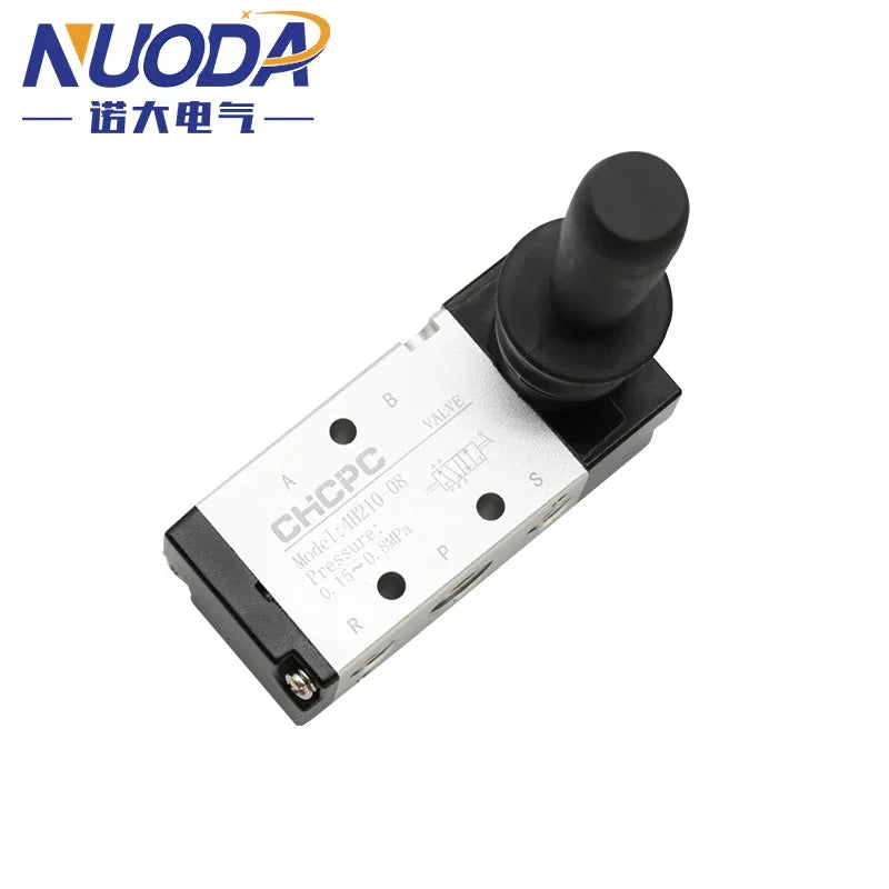 4H210-08 5/2 Way Pneumatic Air Hand Lever Operated Valve Manual Control 2 Position 3 5Port Push-Pull 3H210-08