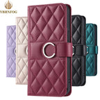 Luxury Leather Flip Phone Case For iPhone Air 17 18 16 15 Plus 14 13 Pro Max 11 12 Pro XR X XS Max Wallet Bracket Protect Cover