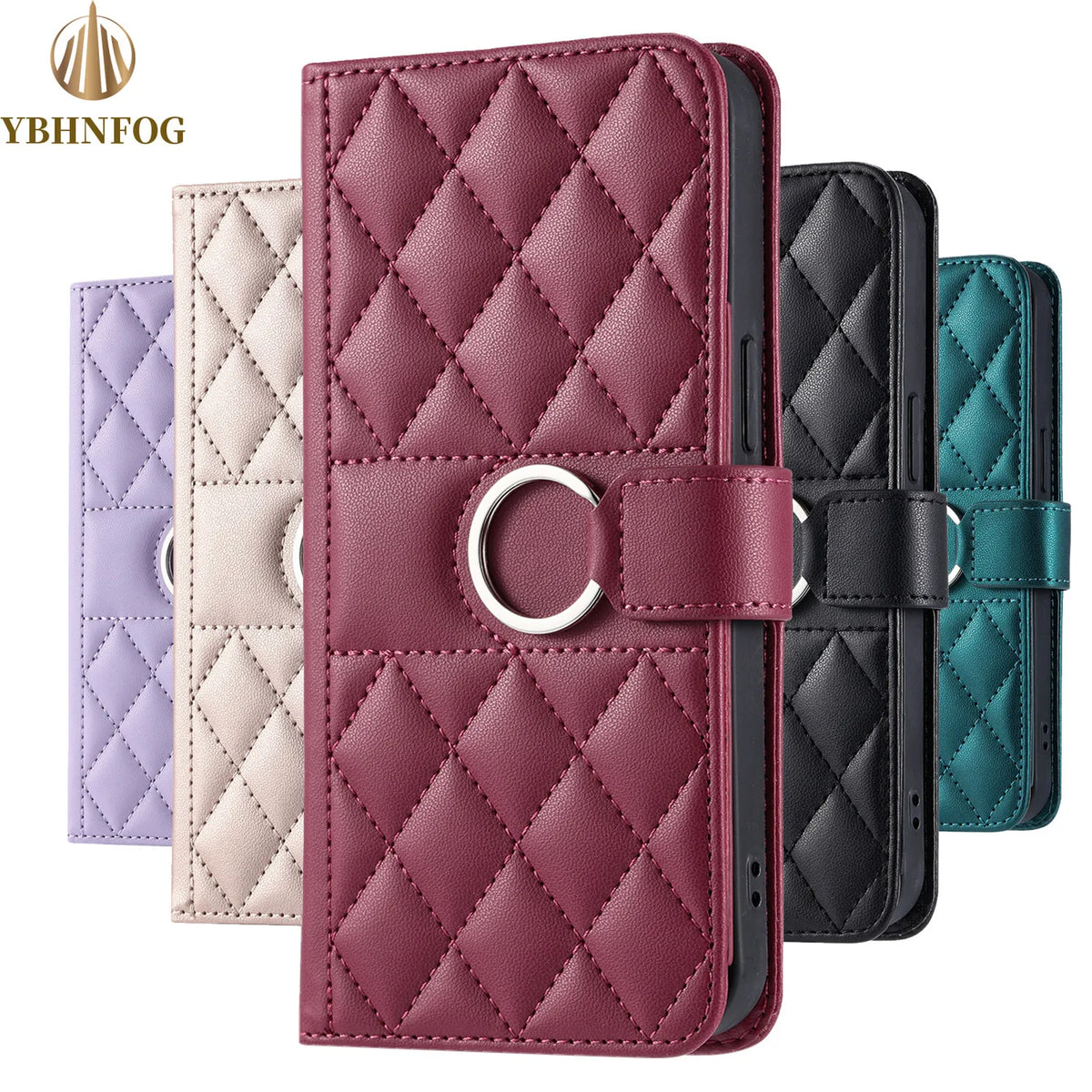 Luxury Leather Flip Phone Case For iPhone Air 17 18 16 15 Plus 14 13 Pro Max 11 12 Pro XR X XS Max Wallet Bracket Protect Cover