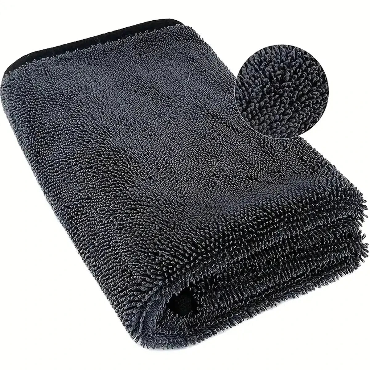 Dark gray car microfiber towel, oversized strong absorbent car wash cloth, high-efficiency cleaning wipe cloth CM World
