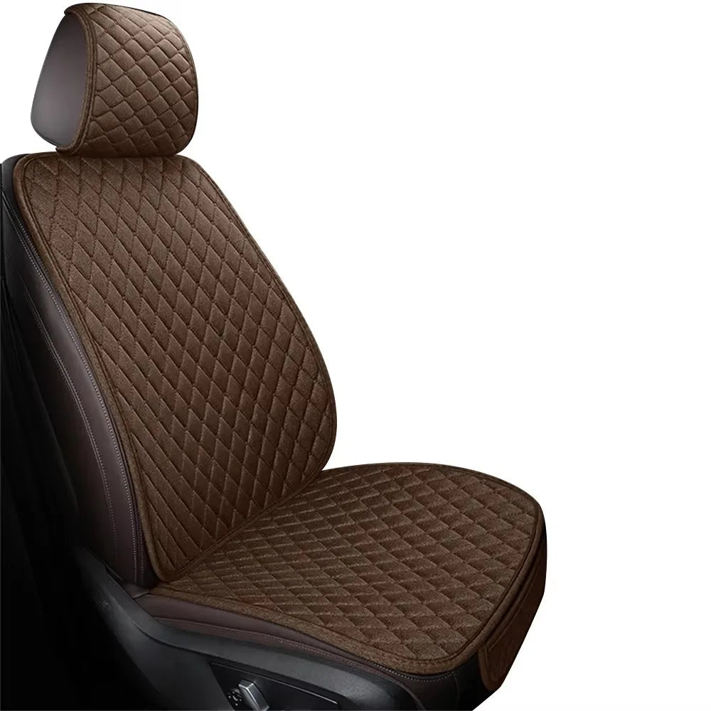 Universal Flax Car Seat Cover Front Rear Cushion Comfortable Breathable Protector Mat Four Season Pad Auto Interior Accessories