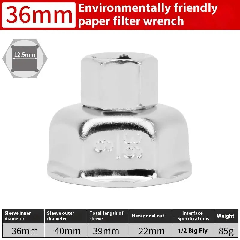 NEW 27/32/36MM Socket Wrench Auto Car Oil Filter Wrench Socket Remover Tool Suitable For Most Car Models Oil Filter Caps Car Mobile World