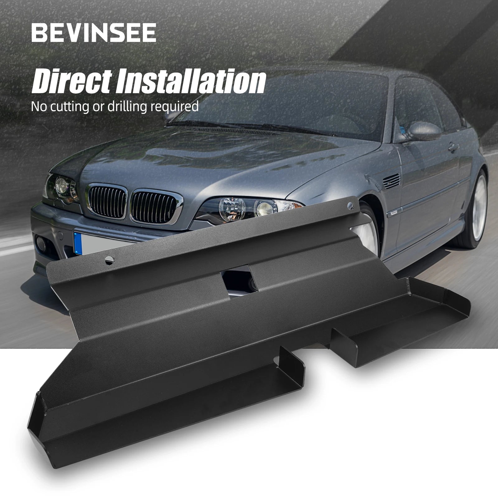 BEVINSEE Air Intake Scoop for BMW E46 320i 320ci 323i 323ci 325i 325ci 325xi 325ti 328i 328ci 330i 330ci 330xi M52TU M54 Engine CM World