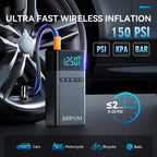 1500A Peak 3-IN-1 Car Jump Starter With Air Compressor Auto Battery Booster 150PSI Air Pump Portable Power Bank Tire Inflator With LED Light