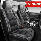 1pc Premium PU Leather Universal Fit Car Seat Cover All-Season Protector Mat with Soft Cushion Full Package Seat Cover CM World