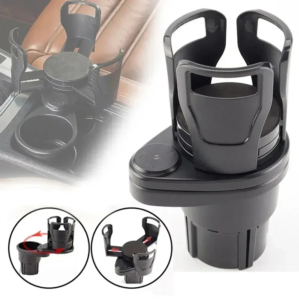 Adjustable Dual Cup Holder Car Mount Multifunction with Phone Holder Car Cup Expansion Adapter for Vehicle Cup Holers CM World