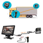 Truck Backup Camera 24V Car Rear View HD 7inch LCD Monitor for DVD Display RV Van Pickups Camper  Vehicle Bus Parking Assistance CM World