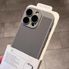 New Honeycomb Heat Dissipation Phone Case For iPhone 16 15 14 13 17 Pro Max Plus Cooling Breathable Solid Color Shockproof Cover