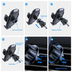 TOPK Super Stable Car Phone Holder, Magnetic Phone Holder Car Dashboard and Air Vent Mount, Compatible with All Smartphones