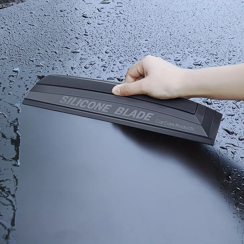 Car Window Squeegee, Soft Silicone Blade for Cleaning Water, Professional One-Piece Auto Glass Water Wipe Car Mobile World