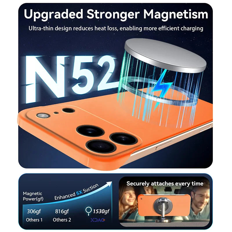 Magnetic Slim for iPhone 17 Pro Max Air Frameless Phone Cases Matte Anti-Scratch Hard PC Cover iPhoneAir 17Pro Shockproof Armor Car Mobile World