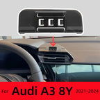 For Audi A3 8Y 2021-2024 Mobile Car Holder Fixed Bracket Base Special Car Cell Phone Mounts Wireless Charging Cars Accessories CM World