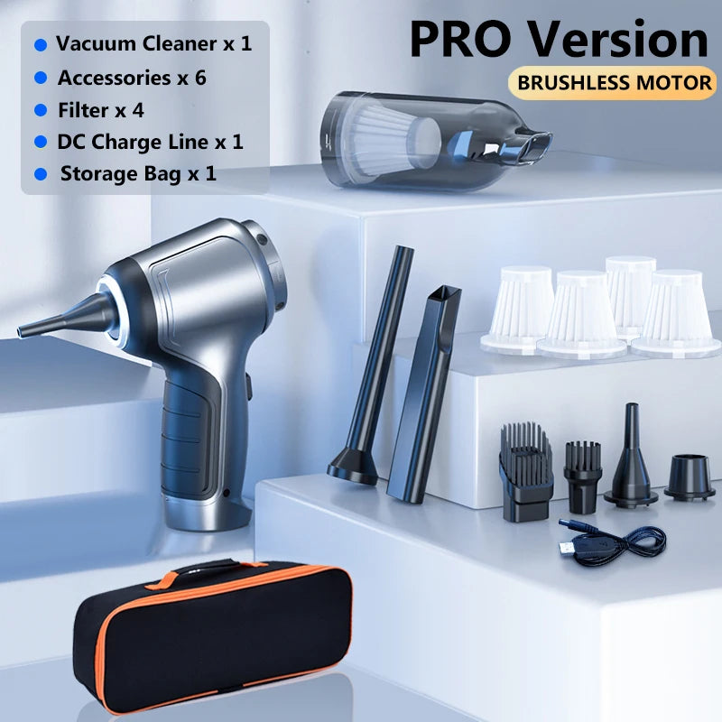 95000Pa Wireless Car Vacuum Cleaner Strong Suction Handheld Auto Vacuum Home &amp Car Dual Use Mini Vacuum Cleaner HomeAppliance CM World