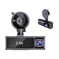 2.5K 3 Channel Dash Cam Front Inside Rear Car Driving Recorder HD Three Way Video Camera WiFi Mobile Phone App Control Car Mobile World