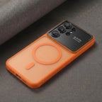 Luxury Magnetic Phone Case For Samsung Galaxy S26Ultra S24 S25 S26 Ultra For Official Magsafe Matte Len Camera Protector Cover