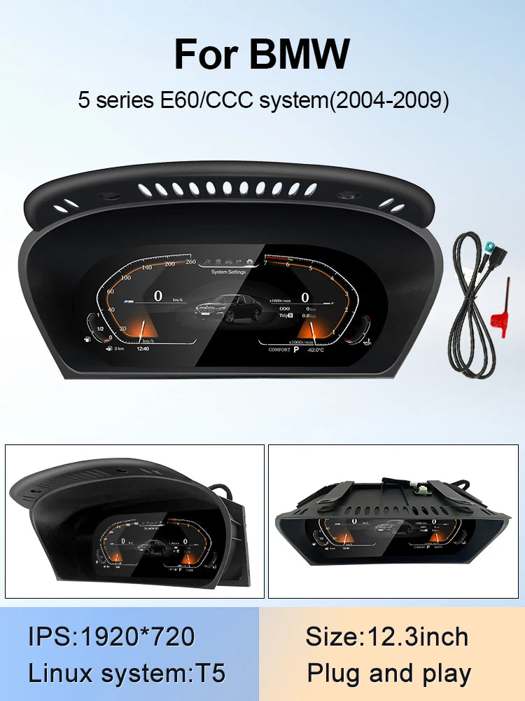 STWEI 2024 New Lcd Digital Dashboard Cluster Digital Speedometer For BMW 1/2/3/4/5/6/7 Seires X1/X2/X3/X4/X5/X6 Series CM World