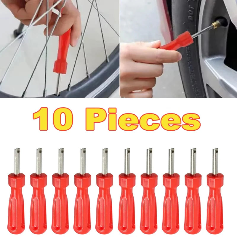 1/5Pcs Car Bike Motorbike Slotted Handle Tire Valve Stem Core Remover Tire Valve Core Screwdriver Car tyre Repair Install Tools