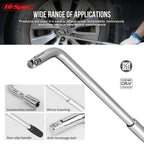 Hi-Spec 1/2'' L-TYPE Telescopic Tire Wrench Cr-v steel Socket Wrench Motorcycle tool Extendable Car Wheel Brace Wrench Hand Tool CM World