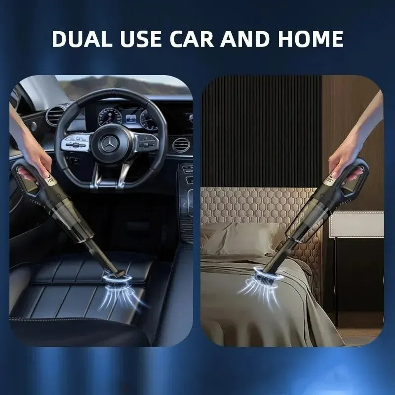 120W Portable Car Vacuum Cleaner USB Charging Handheld Cordless Vacuum Cleaner Powerful Suction for Auto Home Office Pet Hair Car Mobile World