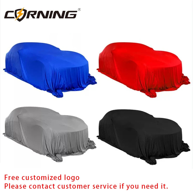 Customized Logo Unveiling Car Cover Car Auto Show Delivery Launch Special Unveiling Cloth 4S Show New Dustproof Car Reveal Cover Car Mobile World