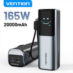 Vention 165W Power Bank 20000mAh PD 3.0 100W Max Portable PowerBank for Laptop PD Fast Charging for iPhone 17 16 Samsung S25 S24 Car Mobile World