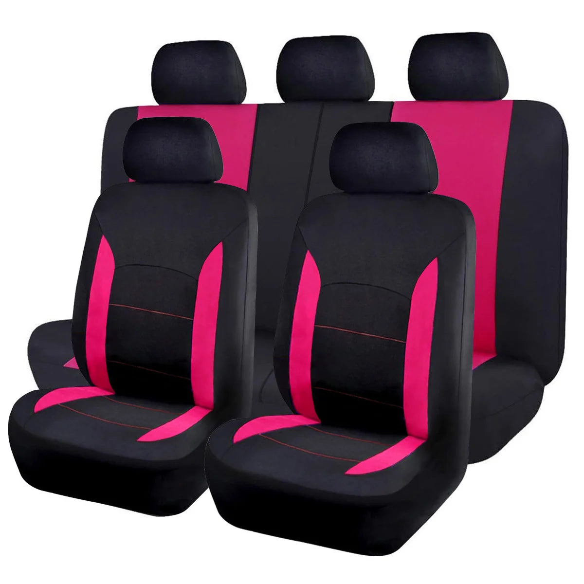 Four Seasons Polyester Fabric 5 Seats Universal Car Seat Cover Full Set CM World