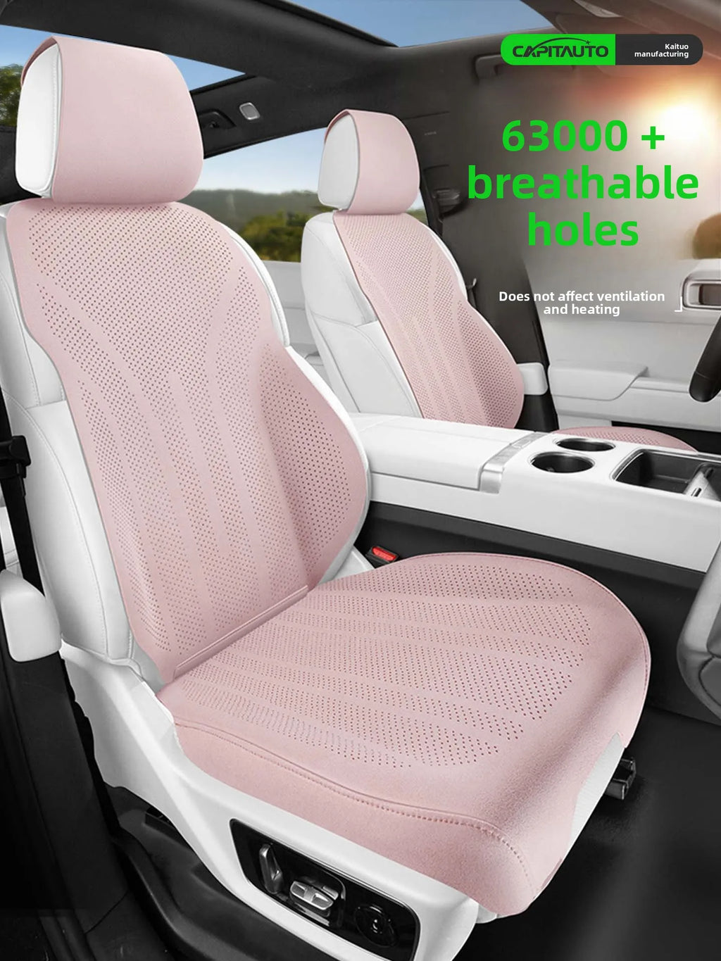 High Quality Perforated Suede Leather Universal Car Seat Full Cover Breathable Luxury SUV Sedan Protection Car Seat Full Cover