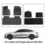 For Models of Changan Qiyuan A06 2026 Car Mats, All-season Waterproof TPE Floor Mats and Trunk Liners