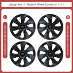 4PCS 19 Inch Cyclone Style Wheel Covers for Tesla Model Y (2020-2024) Right & Left Automobile Accessories Hubcaps Replacement CM World