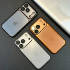 Luxury Plating Nano Matte Translucent Case For iPhone 17 16 Plus 15 14 13 Pro Max Air Lens Protection Matte BackPlate Hard Cover