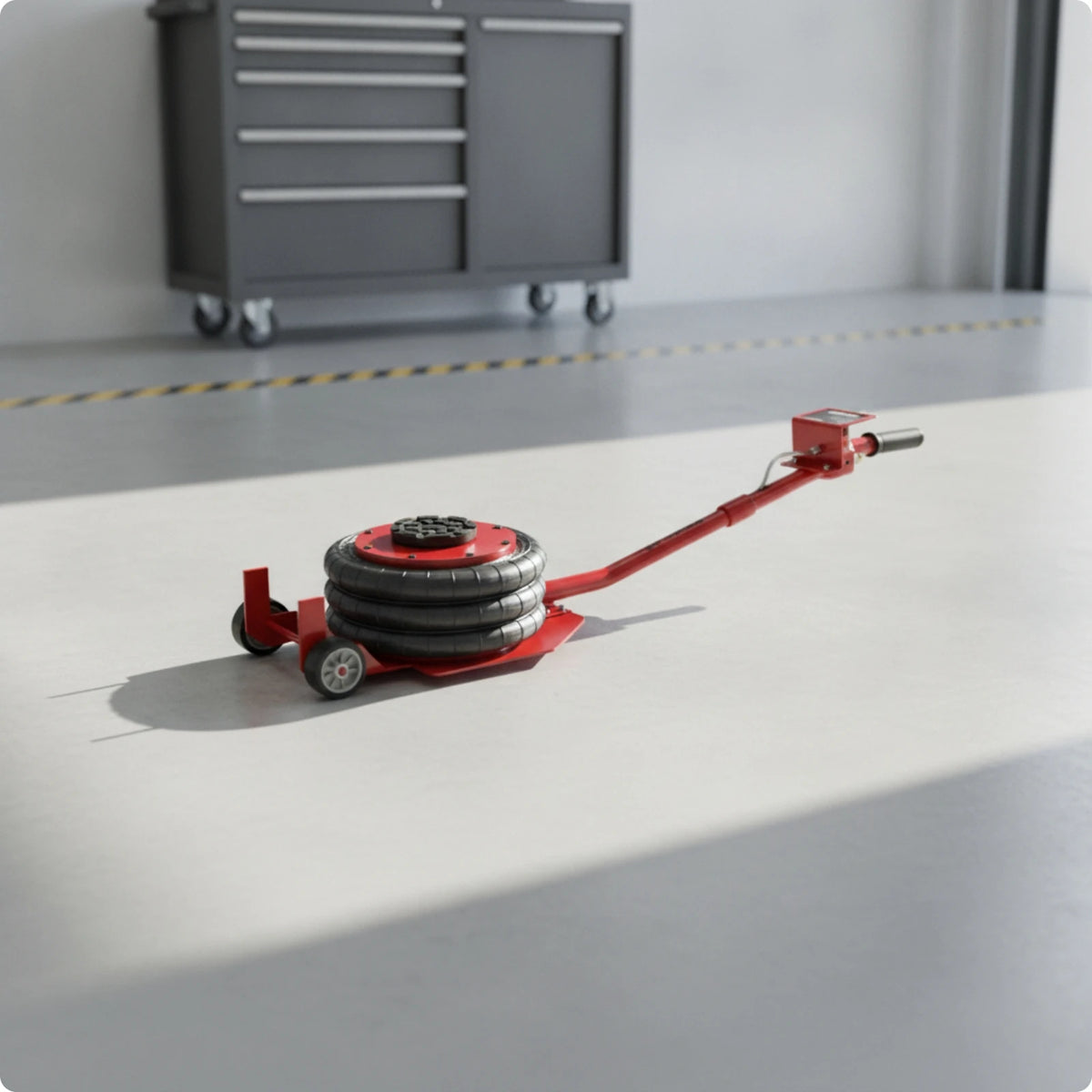 Pneumatic Hydraulic Jack Ergonomic Car Jack with Wheeled Base Stable Long-Lasting for Mechanics, Garages, Repair Shops