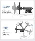 Car Phone Holder Mount 360°Rotation Suction Cup Universal Dashboard Stand Auto Windshield Phone Bracket for Car Support All Phon CM World