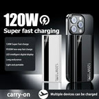 Lenovo 50000mAh Powerbank 120W Super Fast Charging Portable Battery Charger Ultra Capacity LED Digital Display For iPhone Car Mobile World