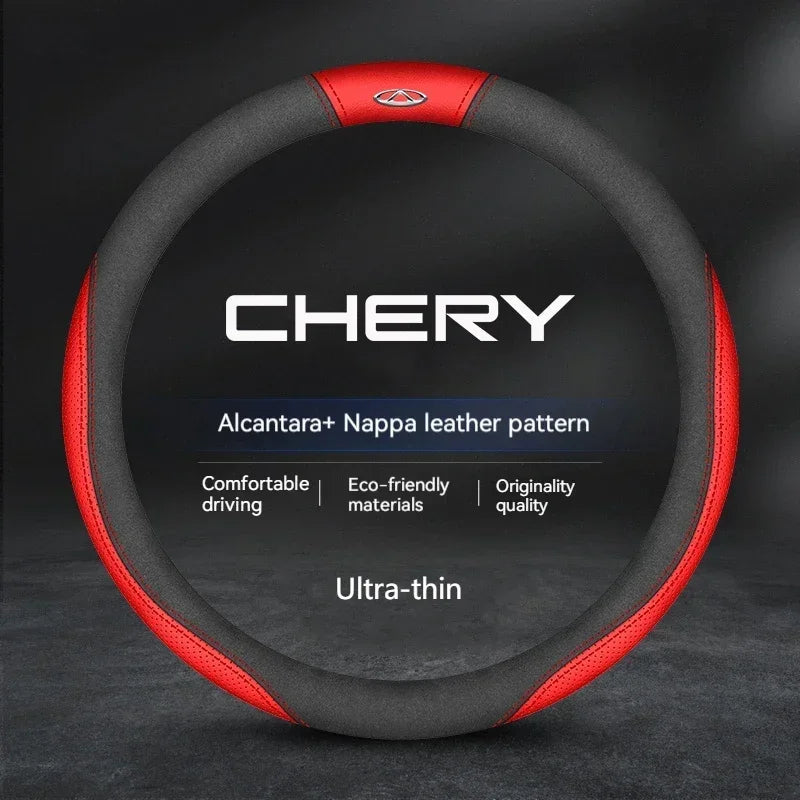 Suitable for Chery Series Arrizo Tiggo 7 4 3 5 Pro 8 Plus Car Suede Steering Wheel Cover Auto Accessories CM World