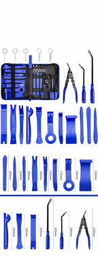 19Pcs Trim Removal Tool Set & Clip Plier Upholstery Remover Nylon Car Panel Removal Set with Portable Storage Bag CM World