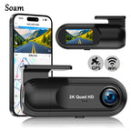 Soam﻿ 2K Dash Camera For Cars WiFi DVR Dash Cam Video Recorder Night Vision 24H Parking Monitor Dashcam Support GPS Car Mobile World