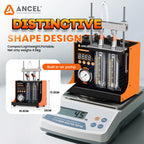 ANCEL JC200 Fuel Injector Cleaning Tester Machine for Car Motorcycle 2-Cylinders Pressure Adjustment Built-in Air Pump 6V 12V