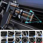 2PCS Car Phone Holder Mount Auto Locking Universal Phone Holder with Hook Clip for Car Air Vent for iPhone Samsung CM World