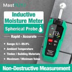 MASTFUYI Pinless Moisture Meter, Water Leak Finder, Non-Invasive Ball Sensor for Wood, Drywall, Flooring in Homes & RVs CM World