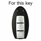3 Buttons Carbon Fiber Smart Remote Key Fob Cover Case Shell Keychain for Nissan Qashqai Pulsar March 370Z Micra Juke Note Tiida CM World