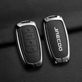 ‌For CHERY JAECOO J7 Jetour Tiggo8 J8 J7Plus ZincAlloy Car Key Case Bag Keychain Protective Cover Car Smart Remote Key Fob Shell