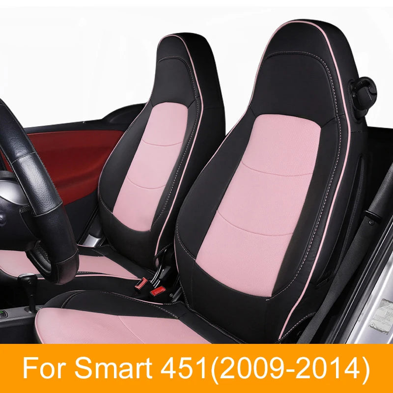 For Smart 451 Fortwo 09-14 Custom Car Seat Covers Protector All-Inclusive Breathable Cushion Season Interior Styling Accessories CM World