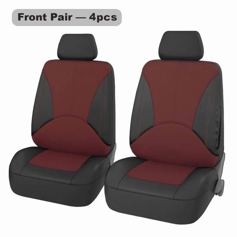 Universal 5-Seats Car Seat Cover Elastic Breathable leather Comfort Fit for most Cars CM World