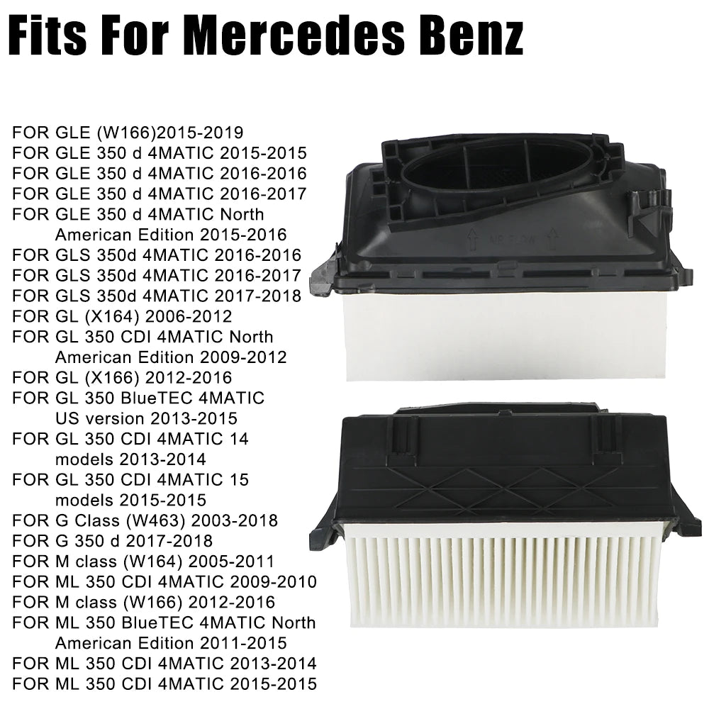 Car Air Filters For Mercedes Benz CLASS S GL ML GL350 ML350 S350 Gle W166 Gl X164 X166 W463 W164 Ml 350 2012-2016 CM World